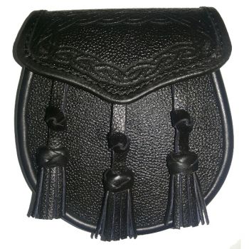 Celtic Flap Leather Sporran
